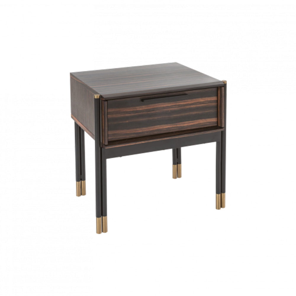 Twenty10 Design Bali Bedside Table - Ebony Nicholas John Interiors