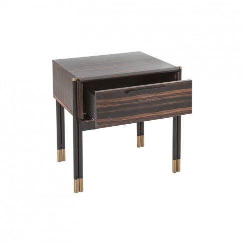 Twenty10 Design Bali Bedside Table - Ebony Nicholas John Interiors