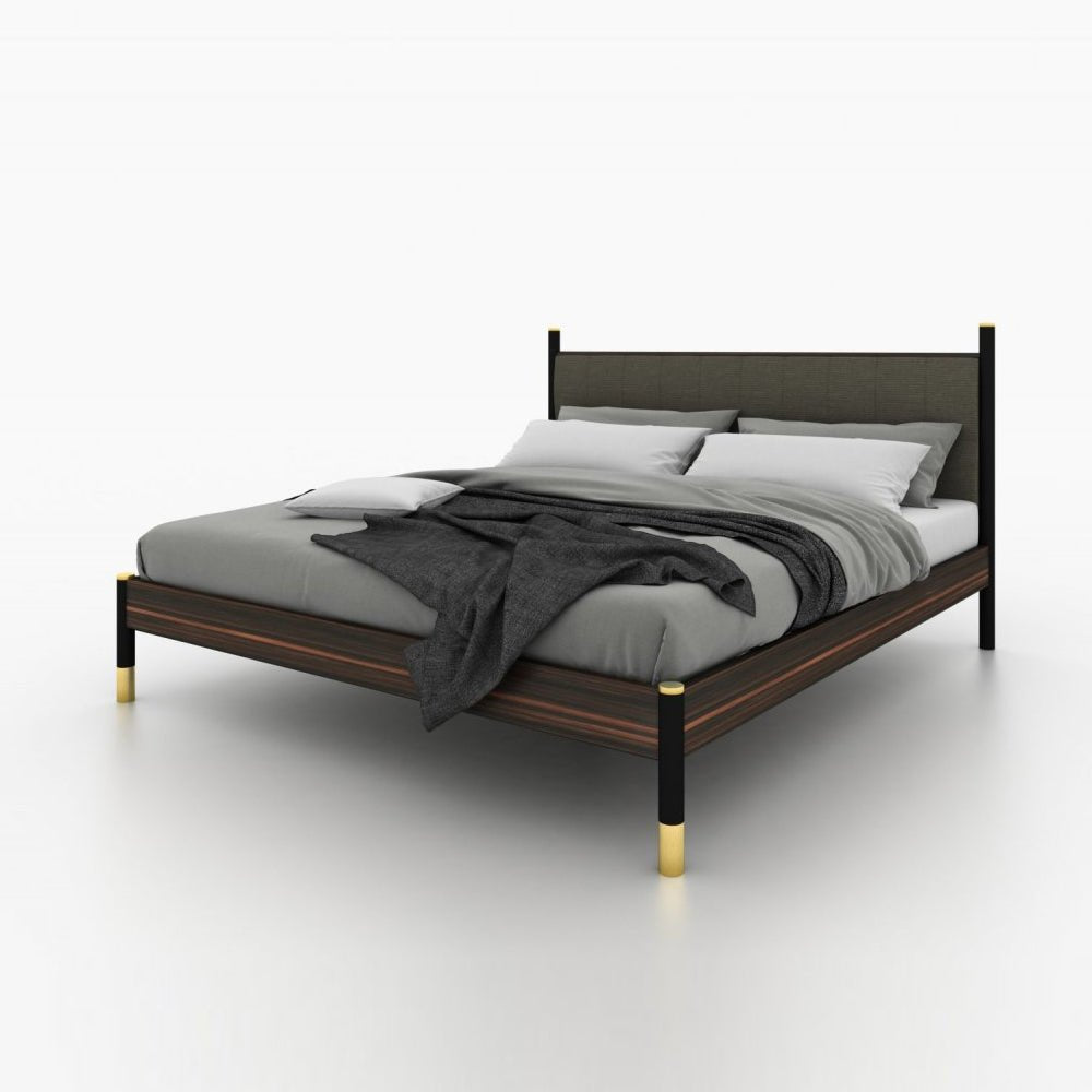 Twenty10 Design Bali Double Bedframe - Ebony Nicholas John Interiors