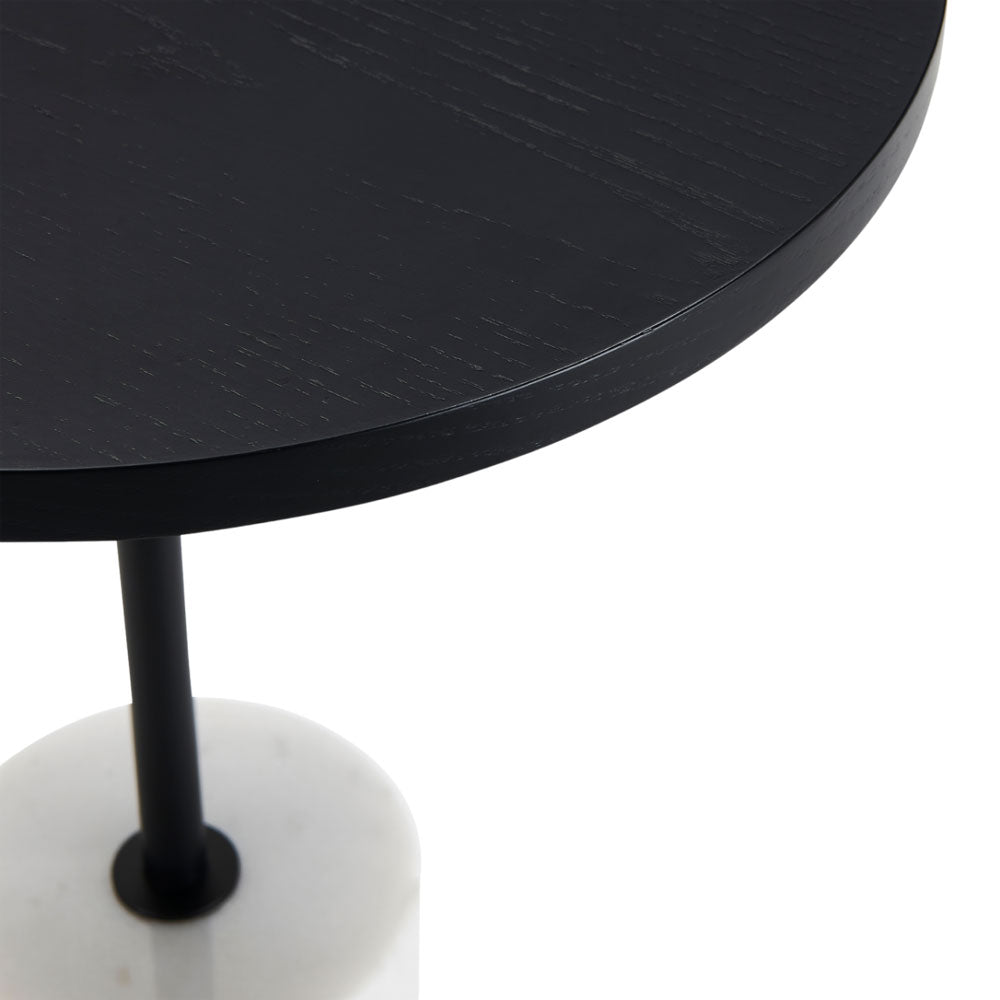 Twenty10 Design Basil Lamp Table - Black and White Marble Nicholas John Interiors