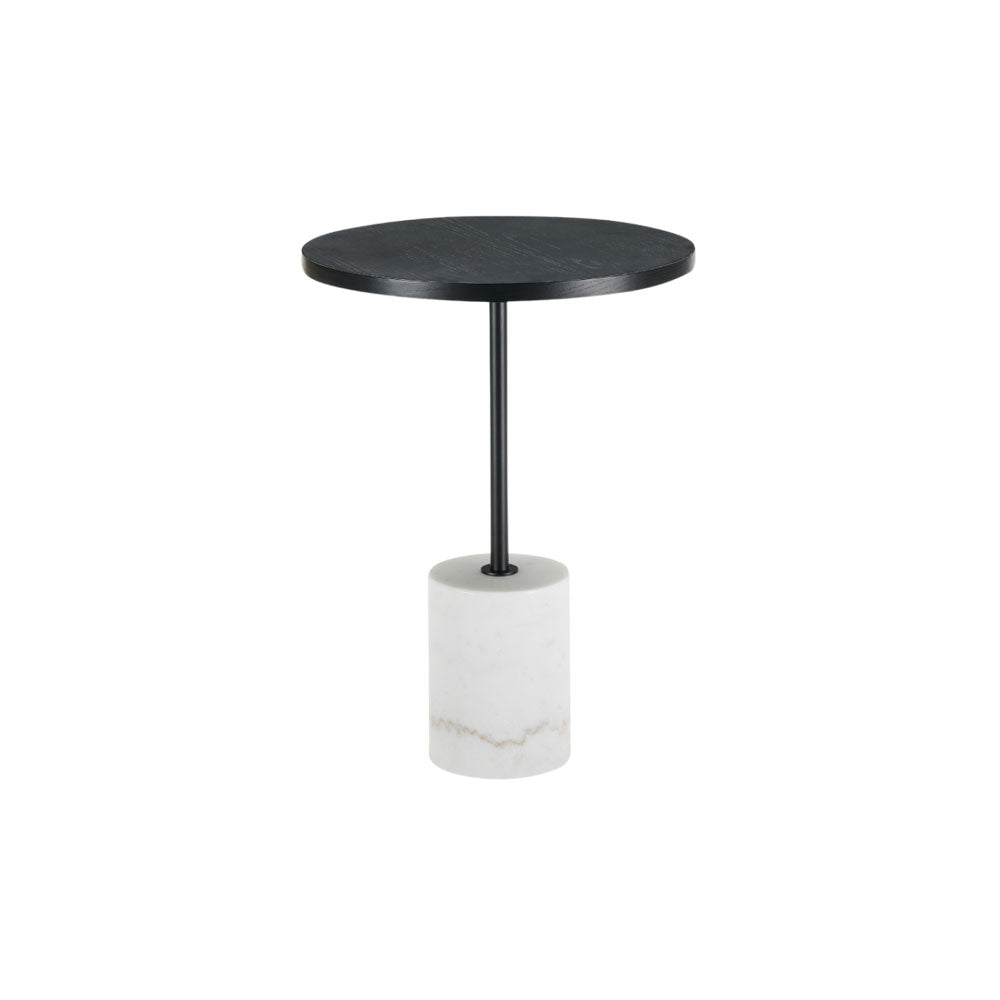 Twenty10 Design Basil Lamp Table - Black and White Marble Nicholas John Interiors