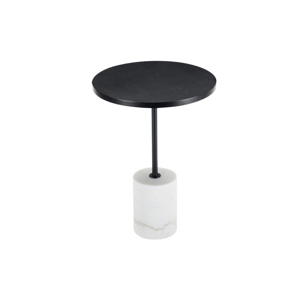 Twenty10 Design Basil Lamp Table - Black and White Marble Nicholas John Interiors