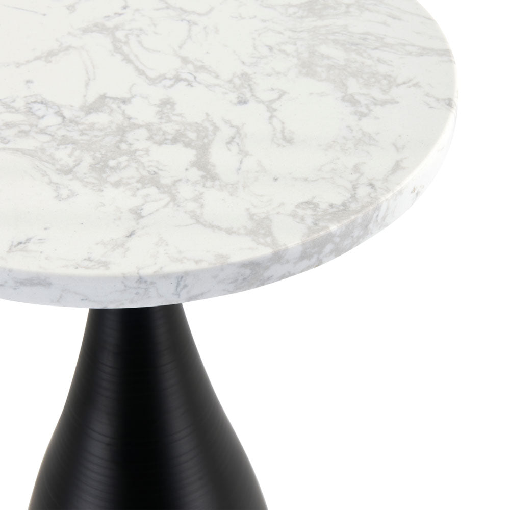 Twenty10 Design Black and White Marble Hazel Lamp Table Nicholas John Interiors