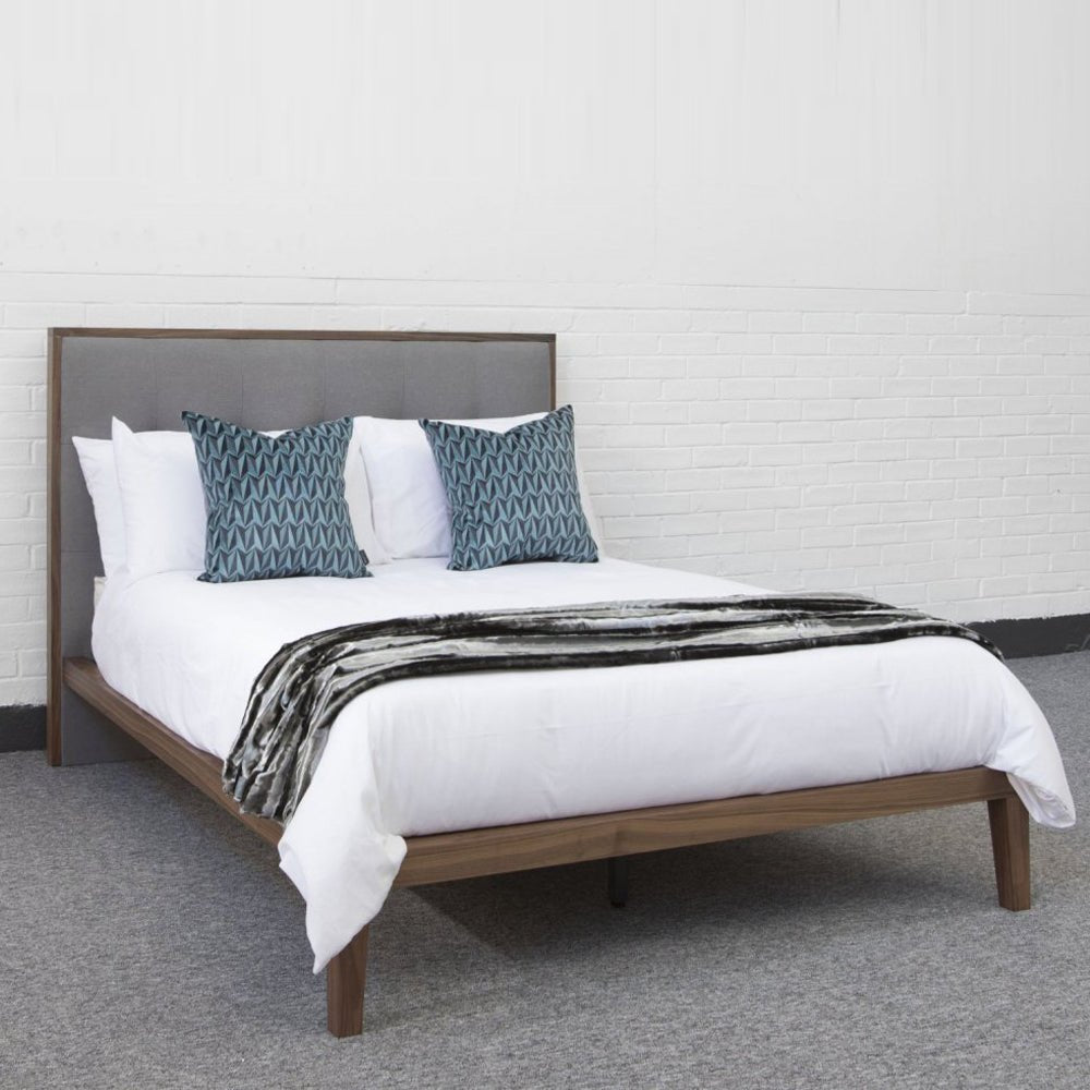 Twenty10 Design Calla Bed in Walnut/Grey - Kingsize Nicholas John Interiors