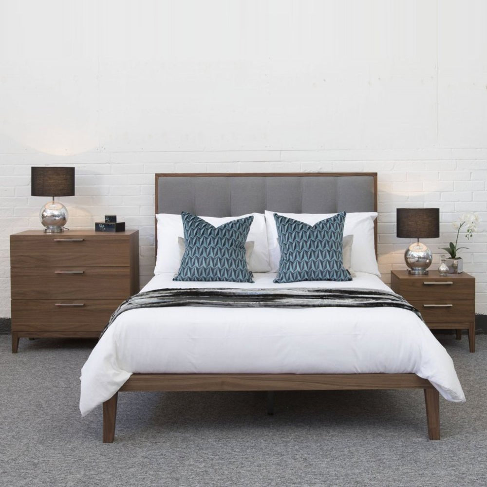 Twenty10 Design Calla Bed in Walnut/Grey - Kingsize Nicholas John Interiors