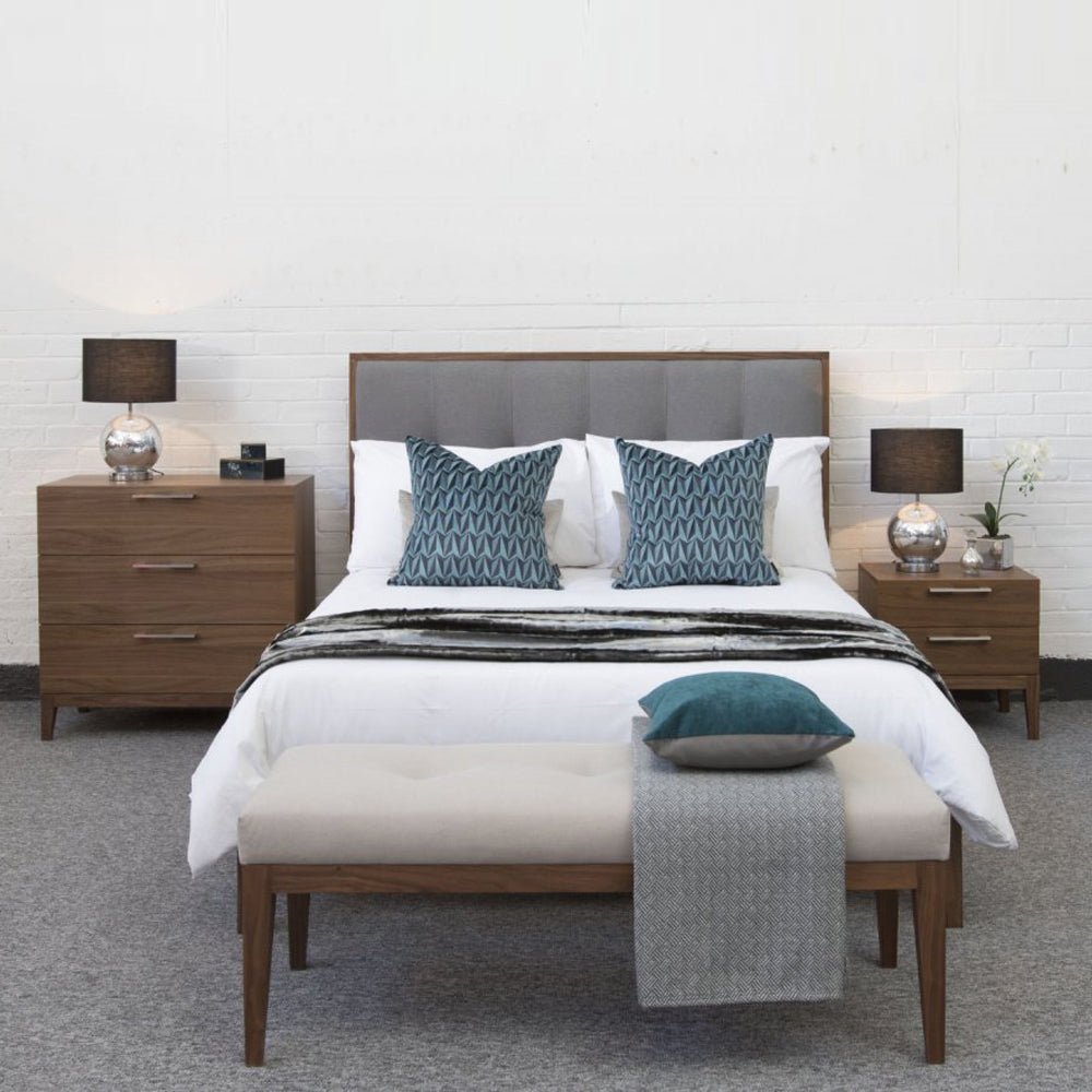 Twenty10 Design Calla Bed in Walnut/Grey - Kingsize Nicholas John Interiors