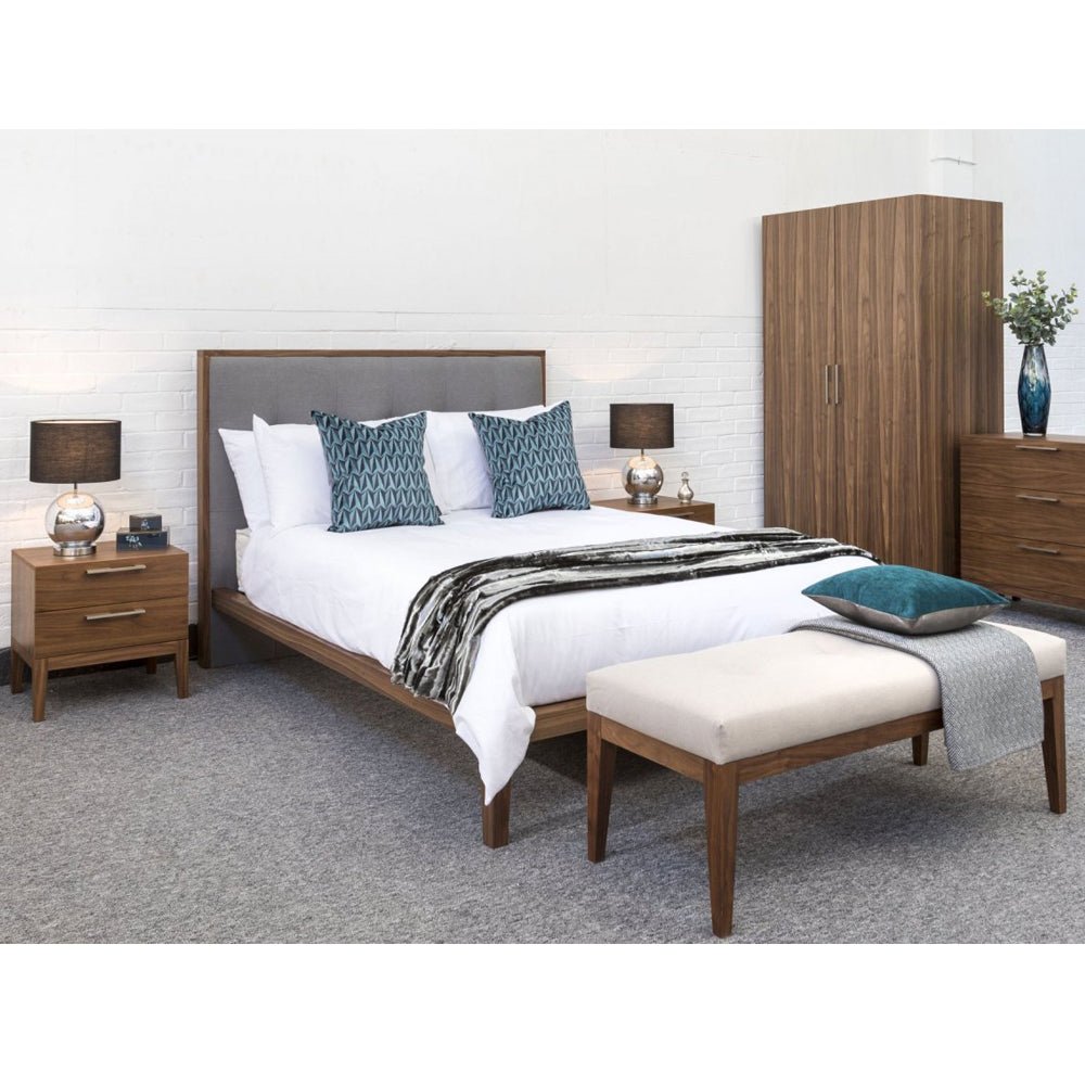 Twenty10 Design Calla Double Bed in Walnut/Grey - Double Nicholas John Interiors