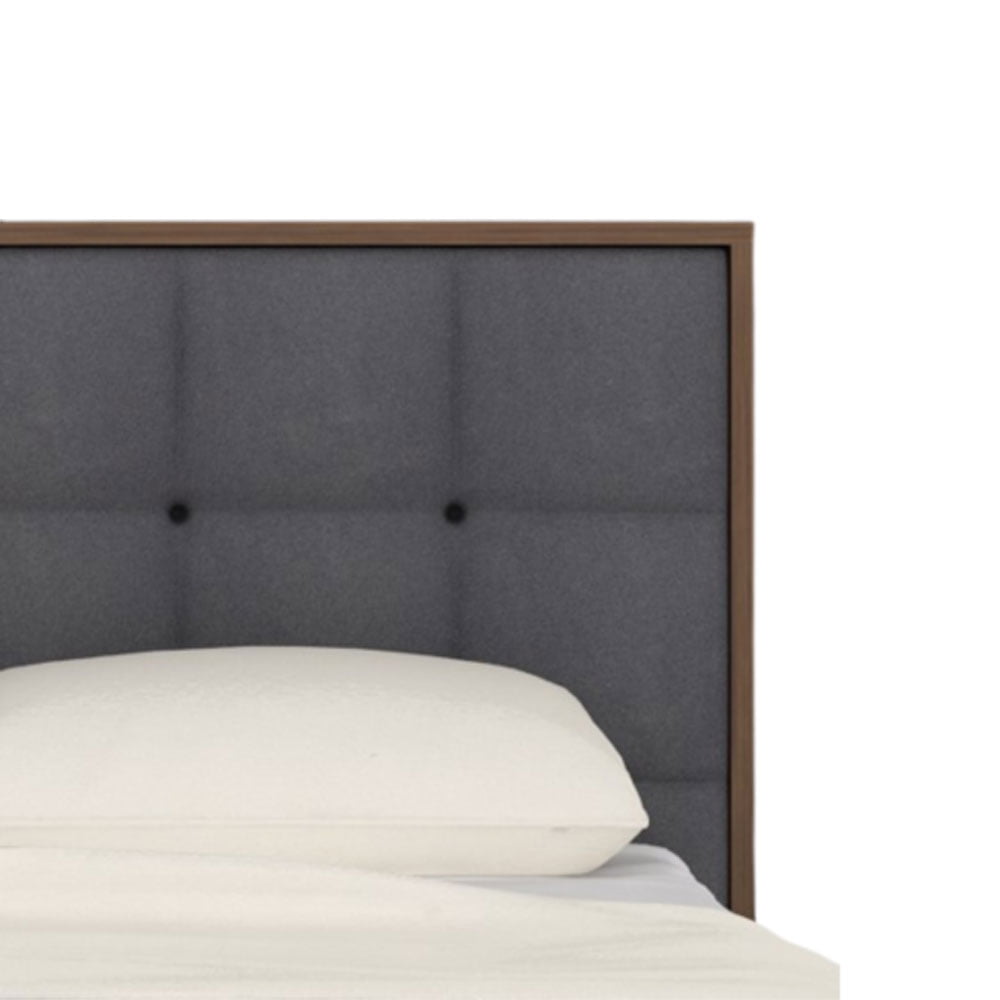 Twenty10 Design Calla Double Bed in Walnut/Grey - Double Nicholas John Interiors