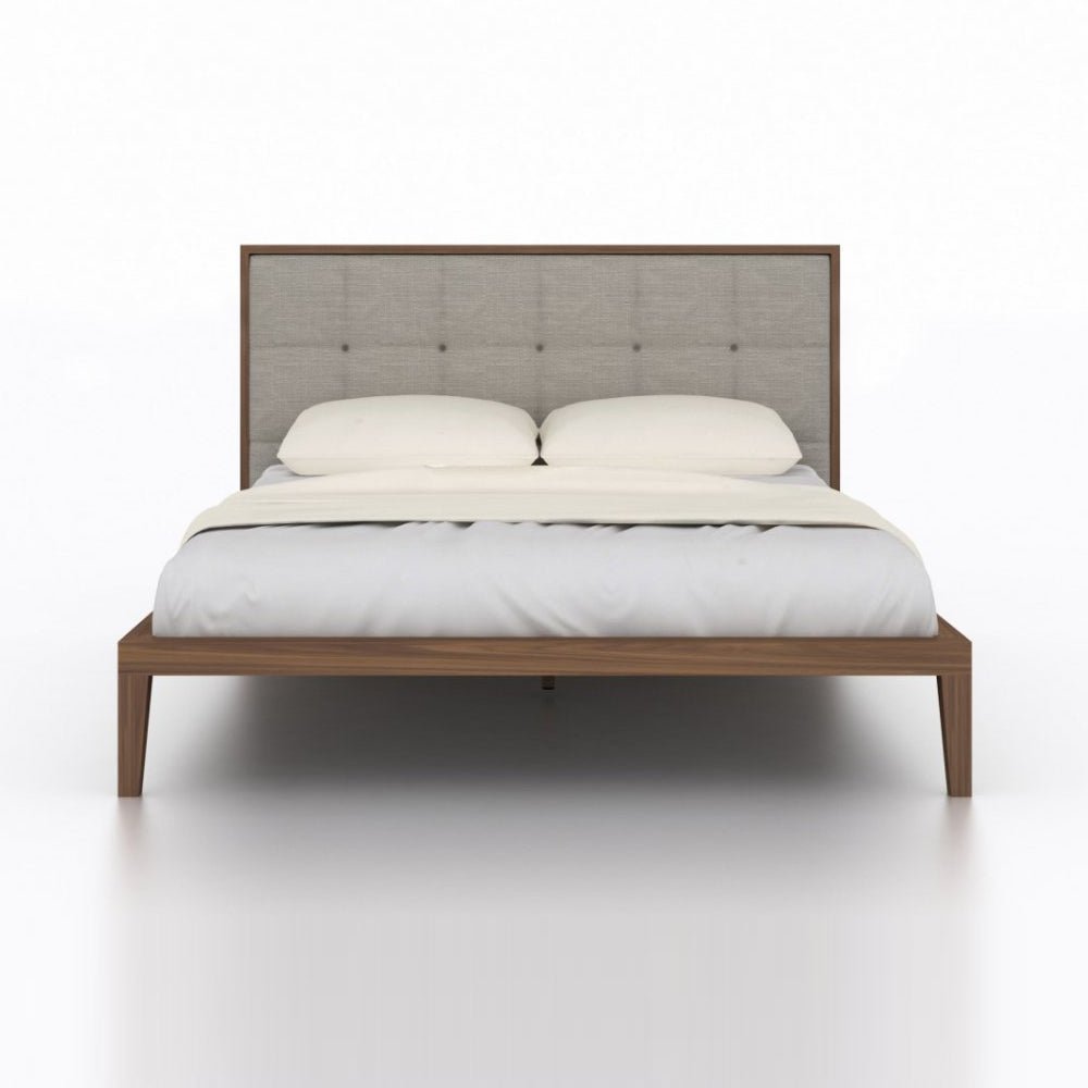 Twenty10 Design Calla Double Bed in Walnut/Stone Nicholas John Interiors