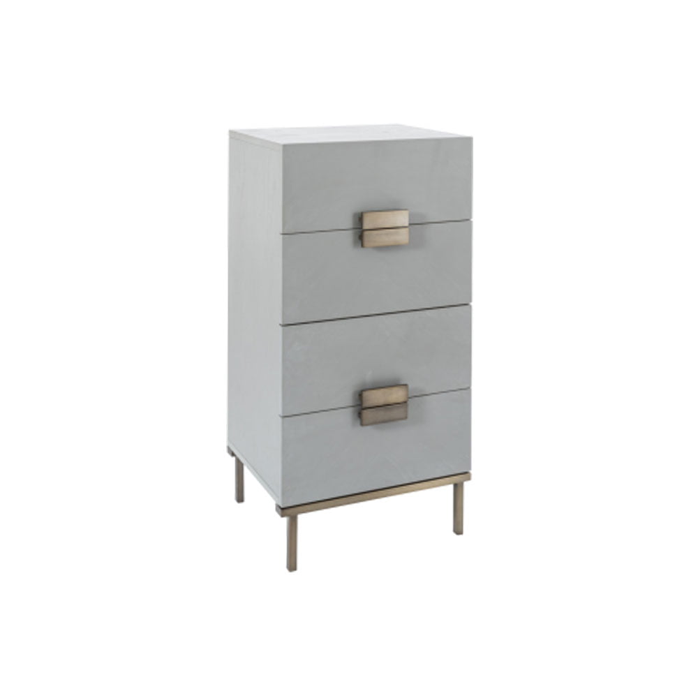 Twenty10 Design Lilly 4 Drawer Tallboy - Grey Nicholas John Interiors