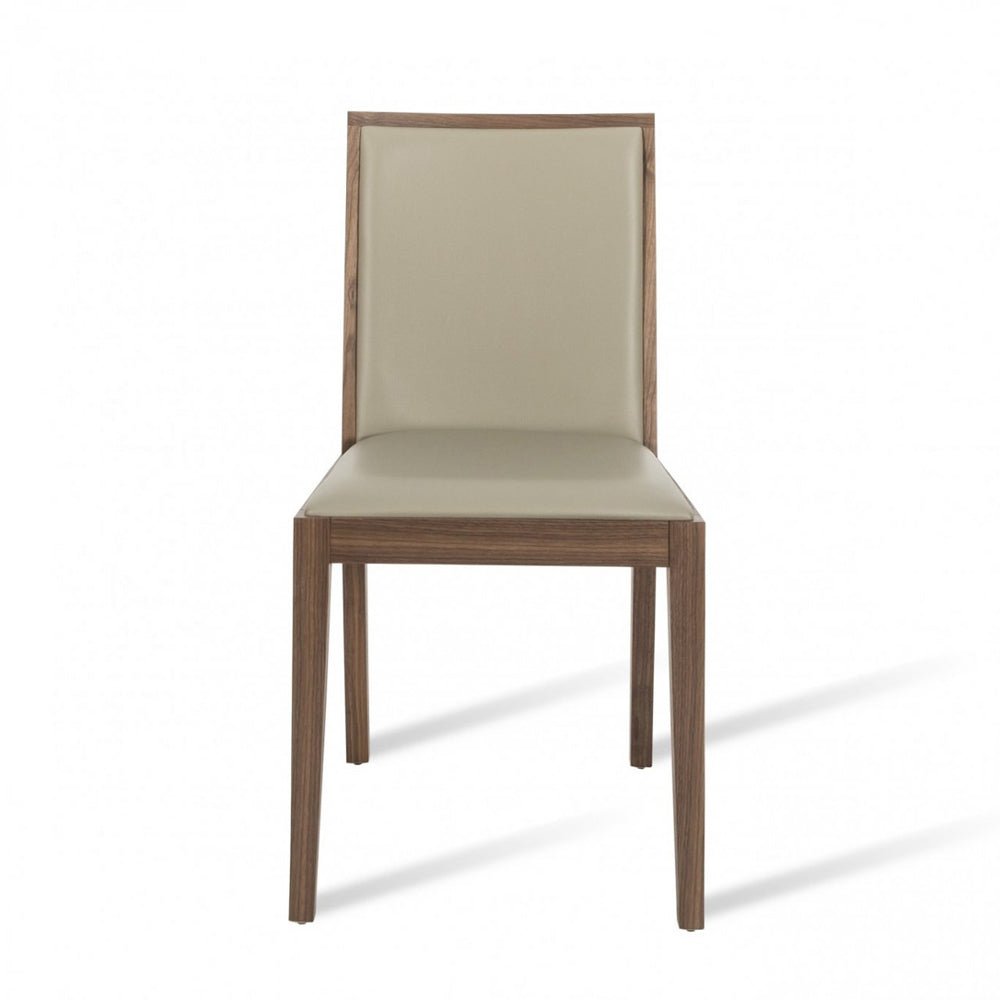 Twenty10 Design Lotus Dining Chair in Walnut/Stone Set of 2 Nicholas John Interiors