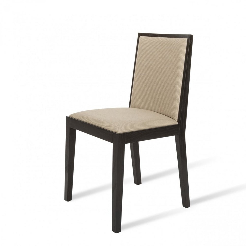 Twenty10 Design Lotus Dining Chair in Wenge/Beige Set of 2 Nicholas John Interiors