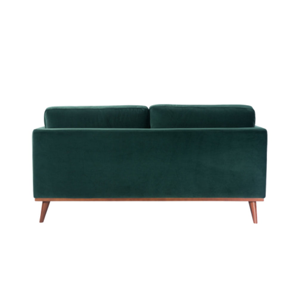 Twenty10 Design Mickey 2 Seat Sofa - Emerald Green Velvet Nicholas John Interiors