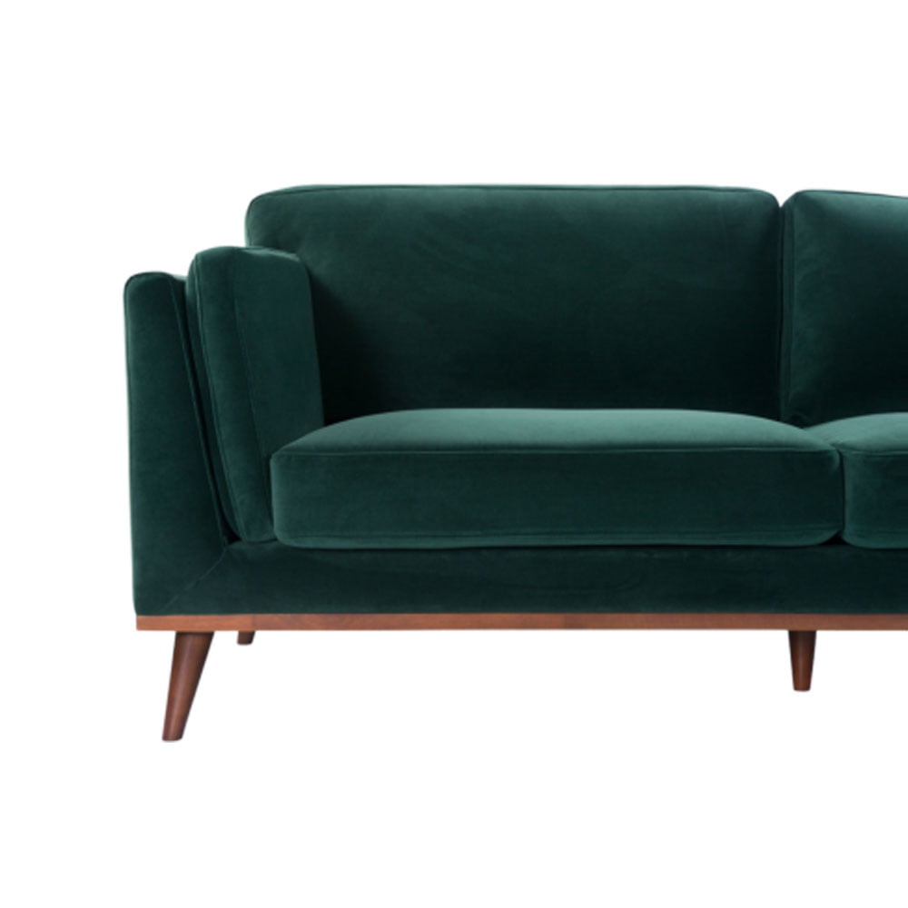 Twenty10 Design Mickey 2 Seat Sofa - Emerald Green Velvet Nicholas John Interiors