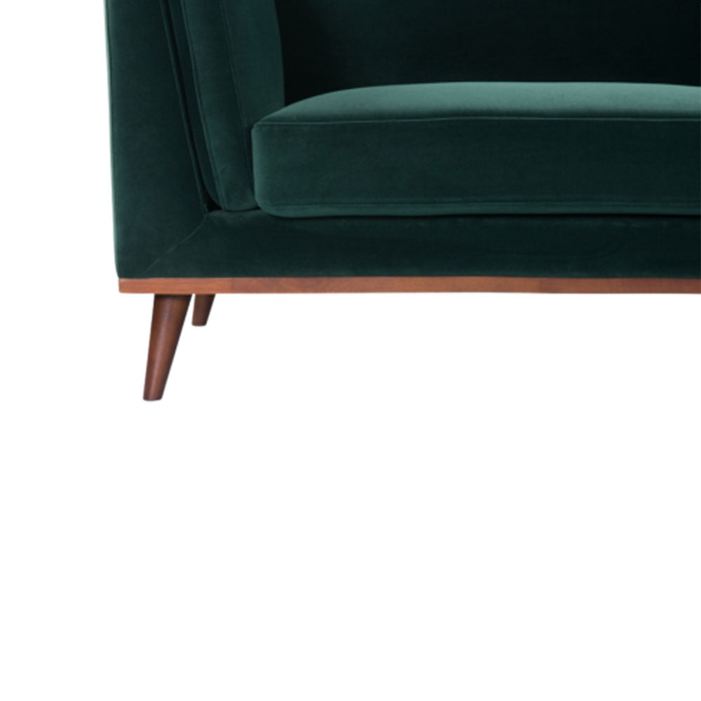 Twenty10 Design Mickey 2 Seat Sofa - Emerald Green Velvet Nicholas John Interiors