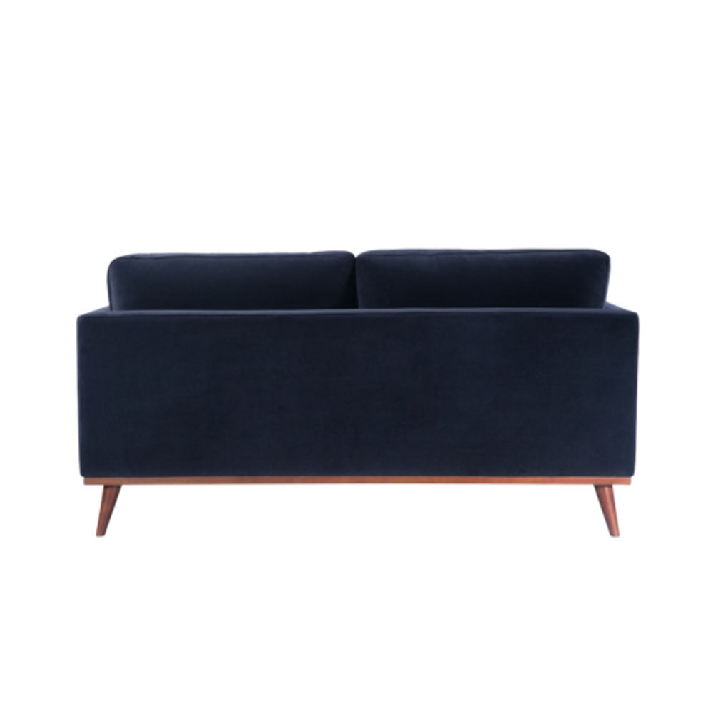 Twenty10 Design Mickey 2 Seat Sofa - Midnight Blue Velvet Nicholas John Interiors