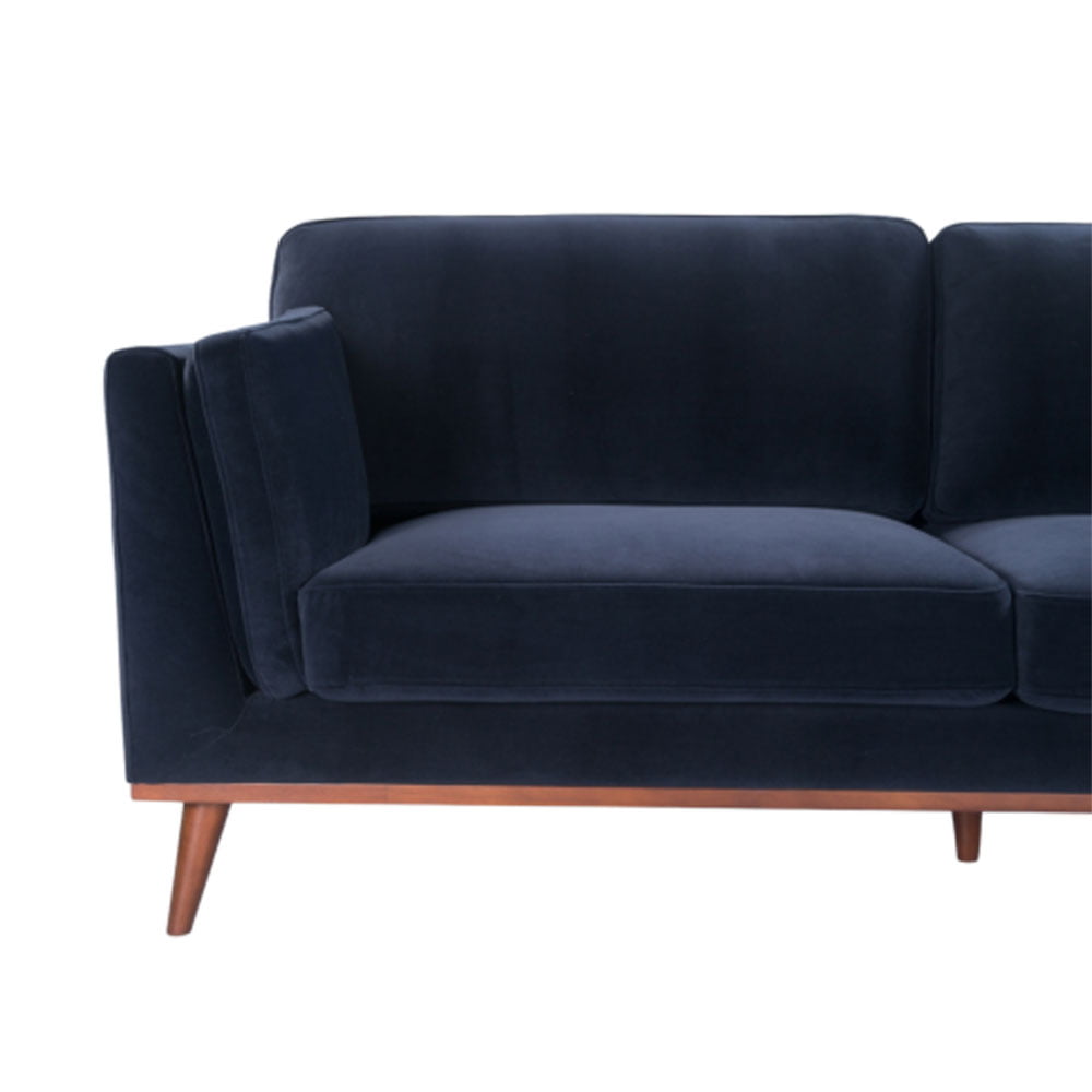 Twenty10 Design Mickey 2 Seat Sofa - Midnight Blue Velvet Nicholas John Interiors