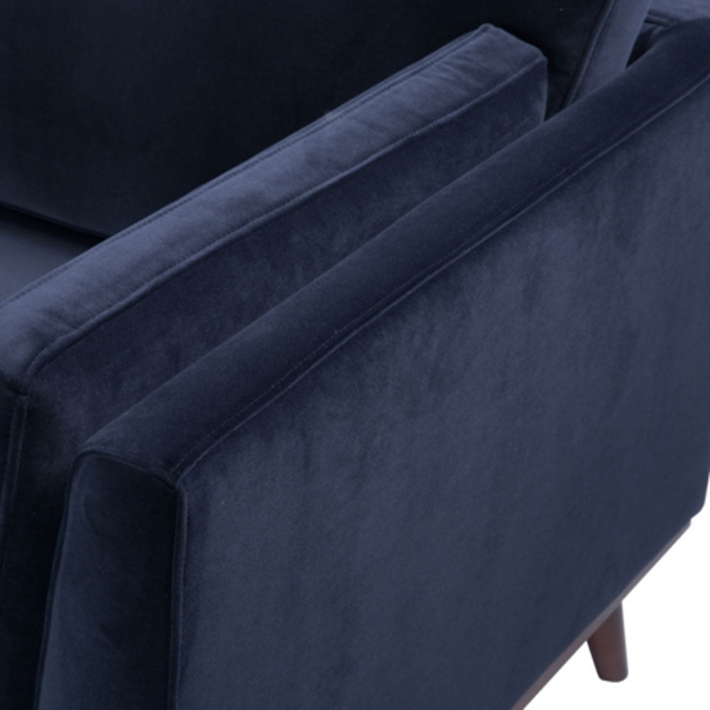 Twenty10 Design Mickey 2 Seat Sofa - Midnight Blue Velvet Nicholas John Interiors