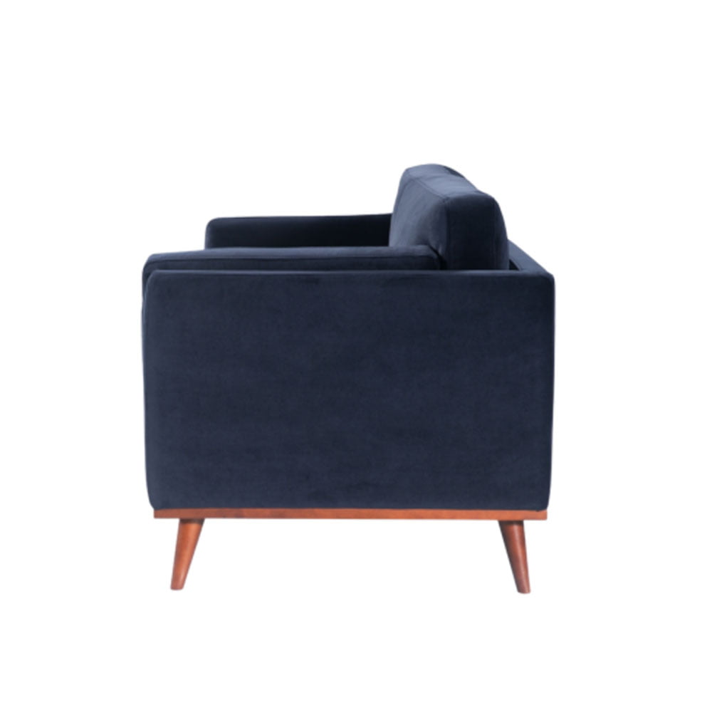 Twenty10 Design Mickey 2 Seat Sofa - Midnight Blue Velvet Nicholas John Interiors