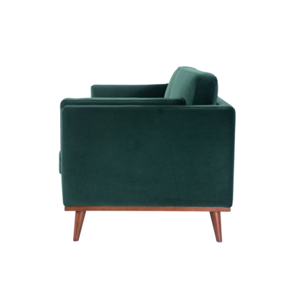 Twenty10 Design Mickey 3 Seat Sofa - Emerald Green Velvet Nicholas John Interiors