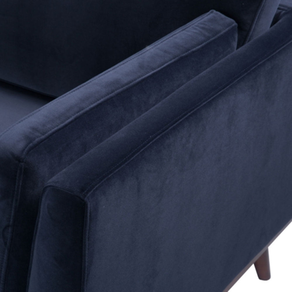 Twenty10 Design Mickey 3 Seat Sofa - Midnight Blue Velvet Nicholas John Interiors