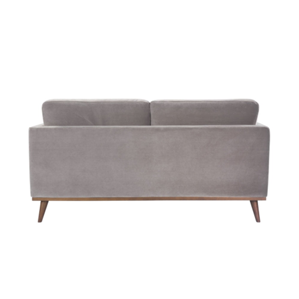 Twenty10 Design Mickey 3 Seat Sofa - Stone Grey Velvet Nicholas John Interiors