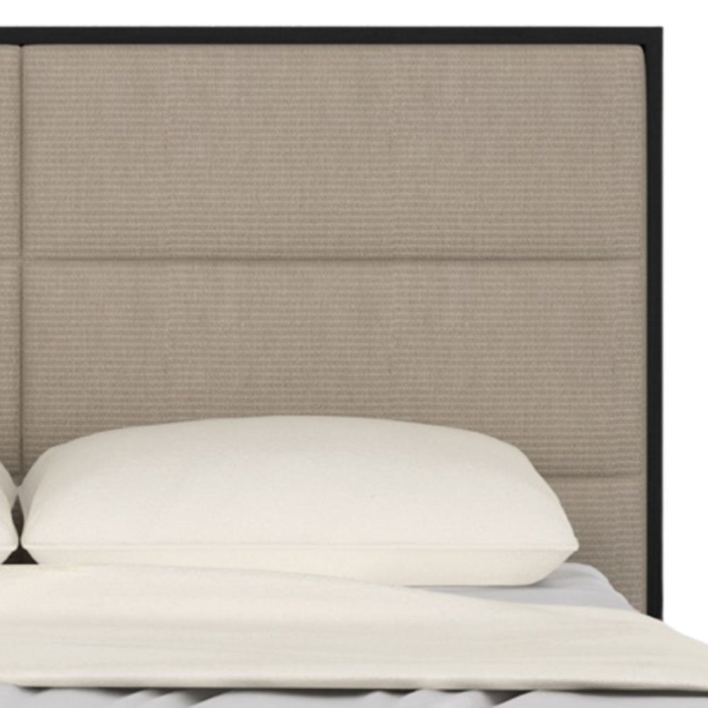 Twenty10 Design Orchid Bed in Wenge with Beige Fabric - Kingsize Nicholas John Interiors