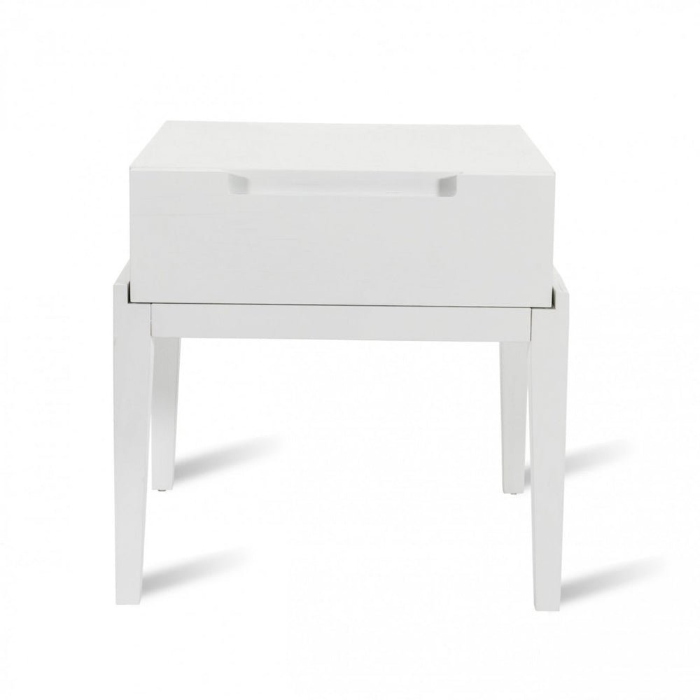 Twenty10 Design Orchid Bedside Single Drawer - White Nicholas John Interiors