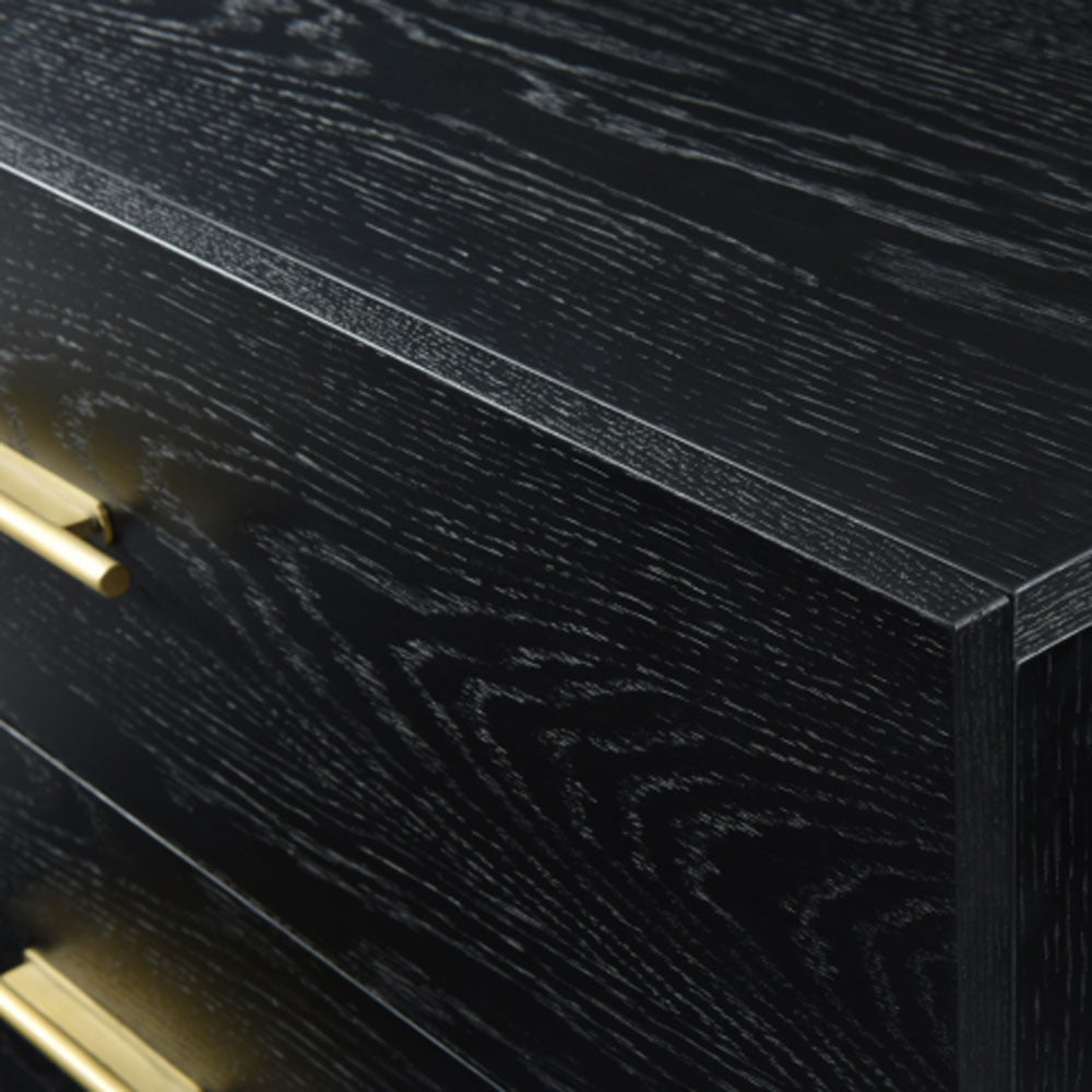 Twenty10 Design Tulip Black Oak Drawer Chest Nicholas John Interiors