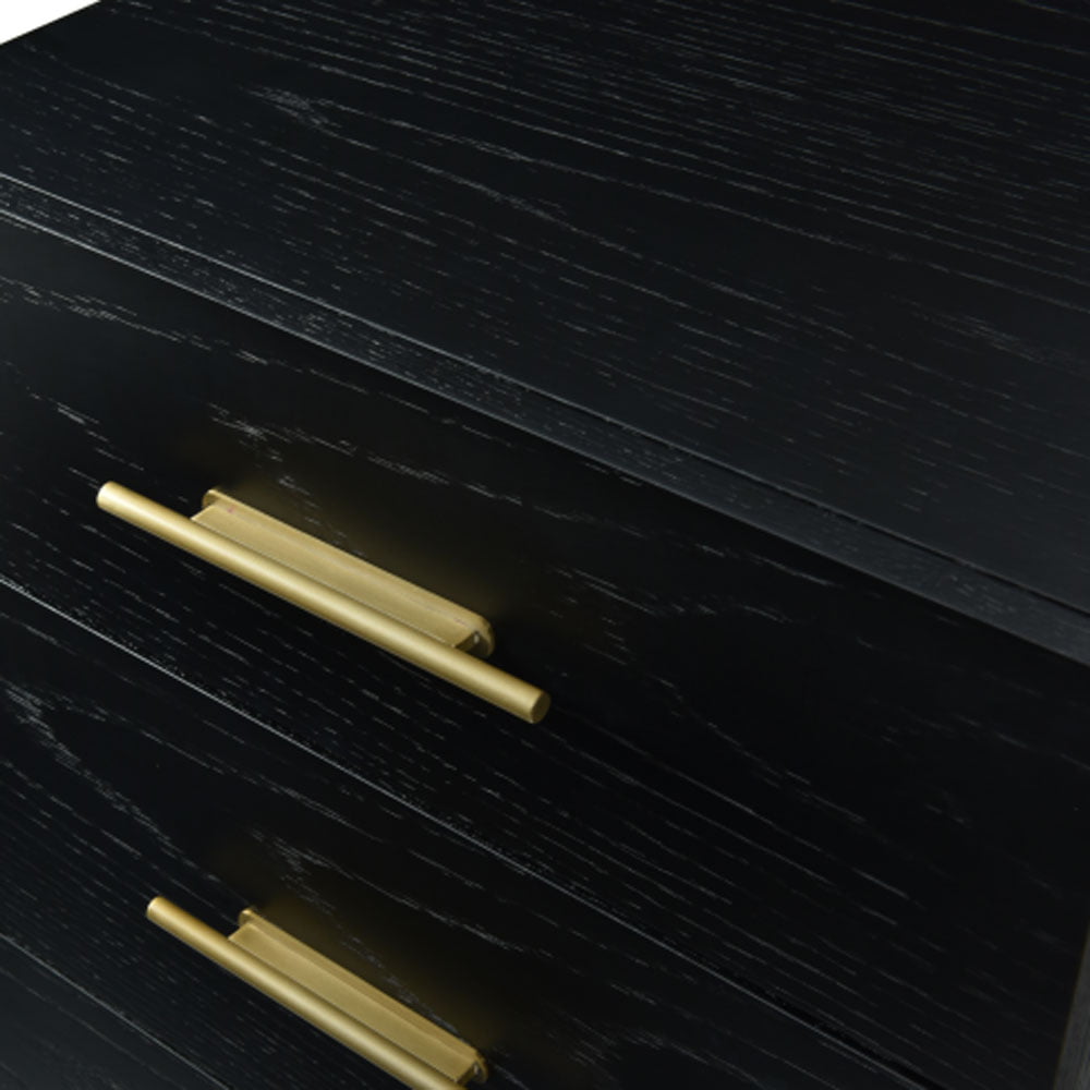 Twenty10 Design Tulip Black Oak Tall Chest Nicholas John Interiors