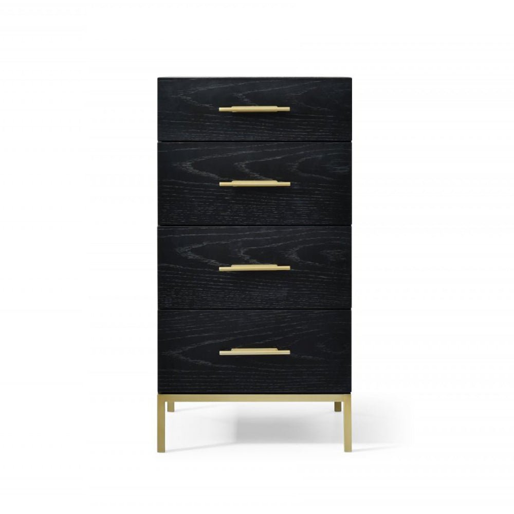 Twenty10 Design Tulip Black Oak Tall Chest Nicholas John Interiors