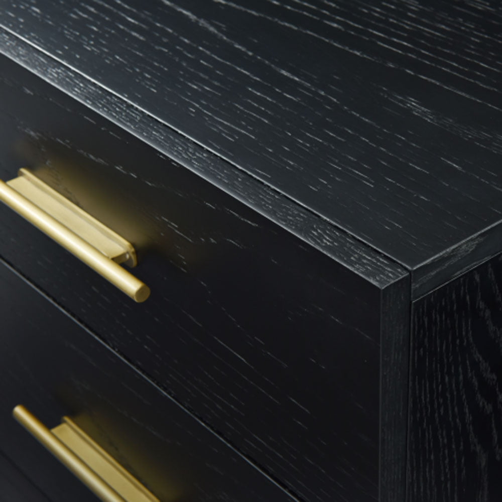 Twenty10 Design Tulip Black Oak Tall Chest Nicholas John Interiors