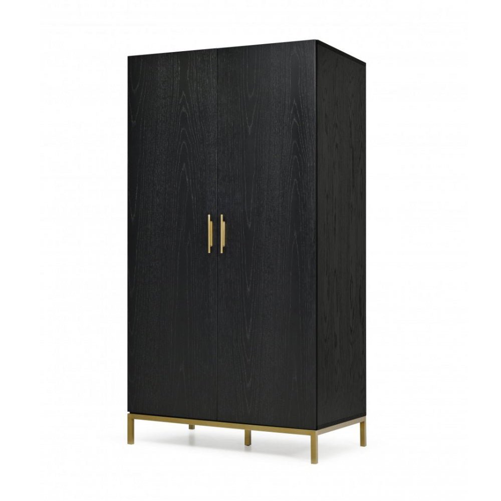 Twenty10 Design Tulip Black Oak Wardrobe Nicholas John Interiors