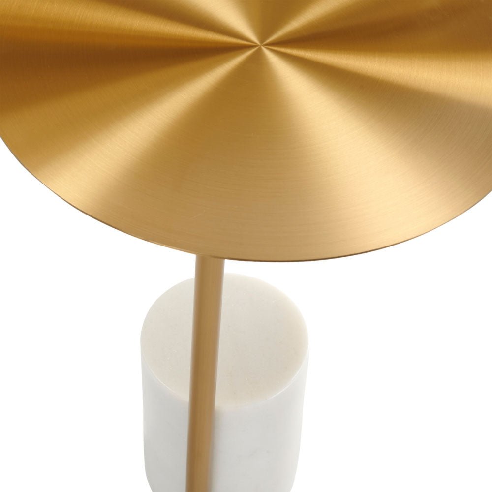 Twenty10 Design Violet Lamp Table - Gold and White Marble Nicholas John Interiors