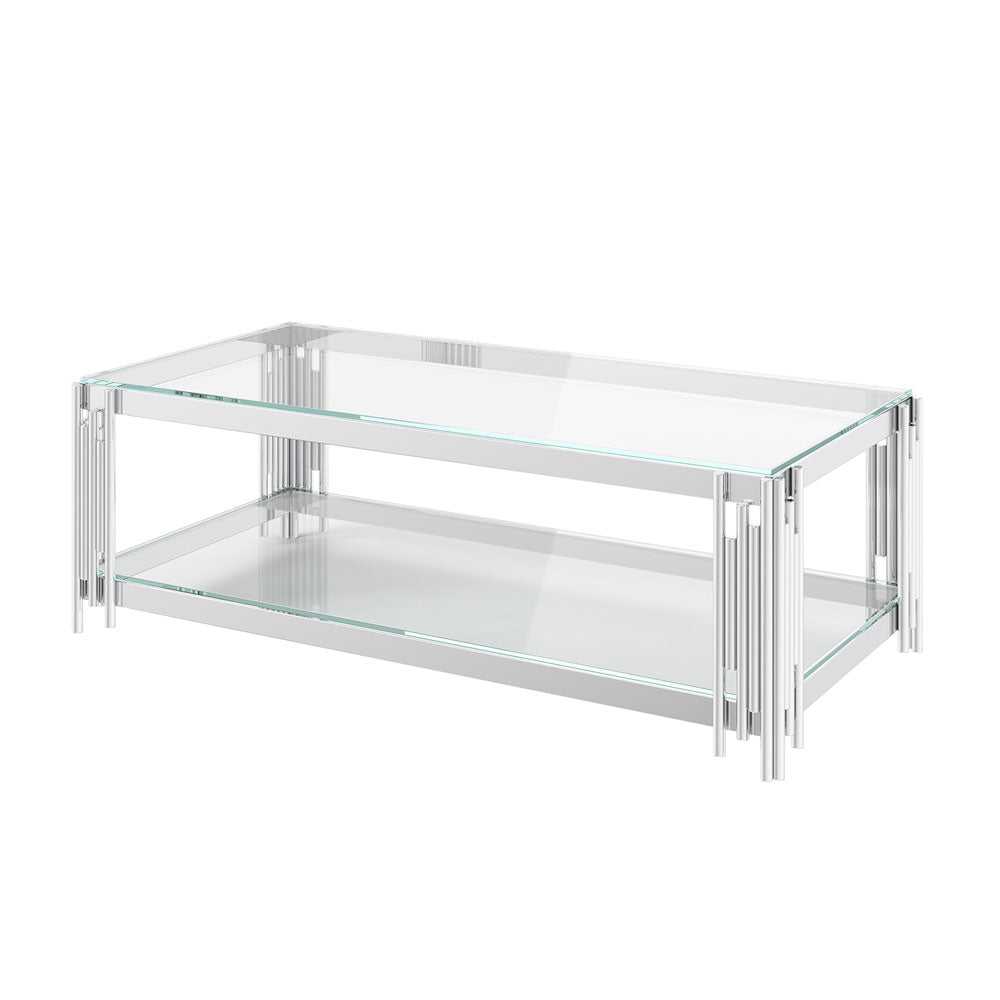 Vasa Clear Glass Coffee Table Nicholas John Interiors