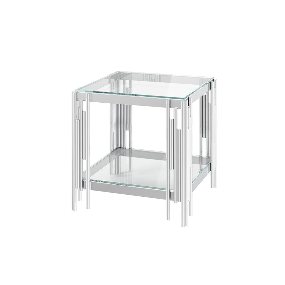 Vasa Clear Glass Side Table Nicholas John Interiors