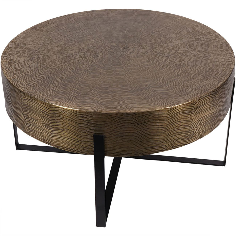 Ventura Etched Brass Finish Coffee Table Nicholas John Interiors