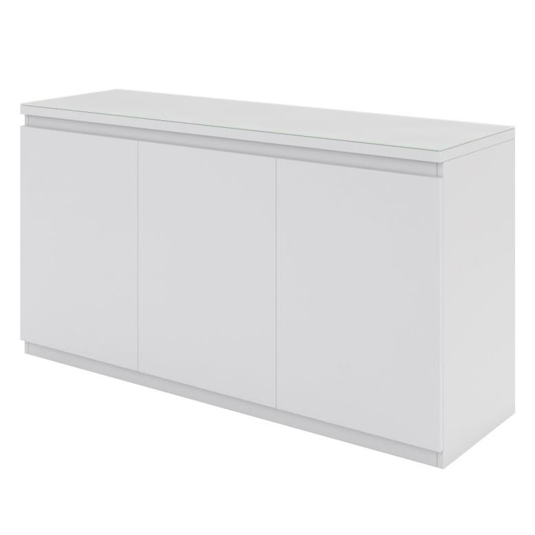 Vienna Tempered Matt Glass 3 Door Sideboard Nicholas John Interiors