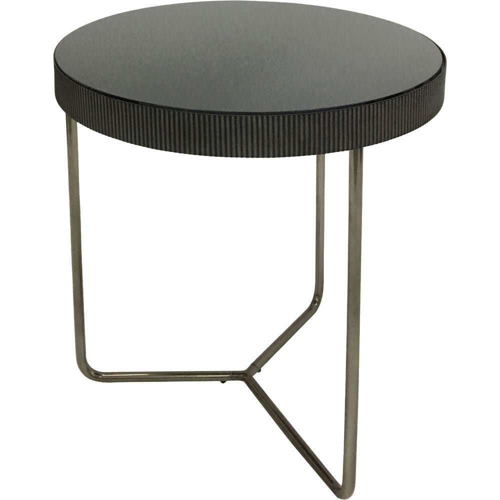 Windsor Set of 2 Side Tables with Black Tinted Glass Nicholas John Interiors