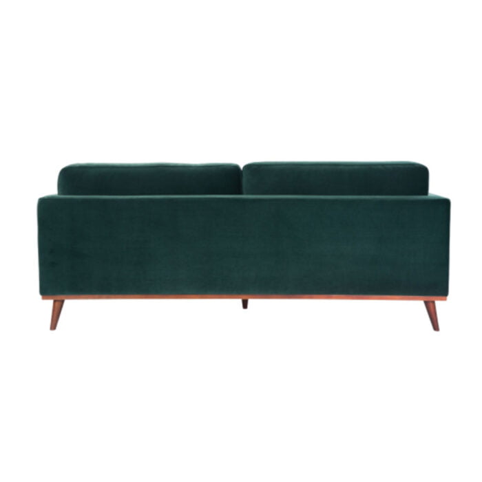 Twenty10 Designs Mickey 3 Seat Sofa Emerald Green Velvet