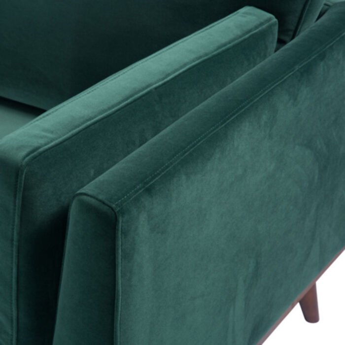 Twenty10 Designs Mickey 3 Seat Sofa Emerald Green Velvet