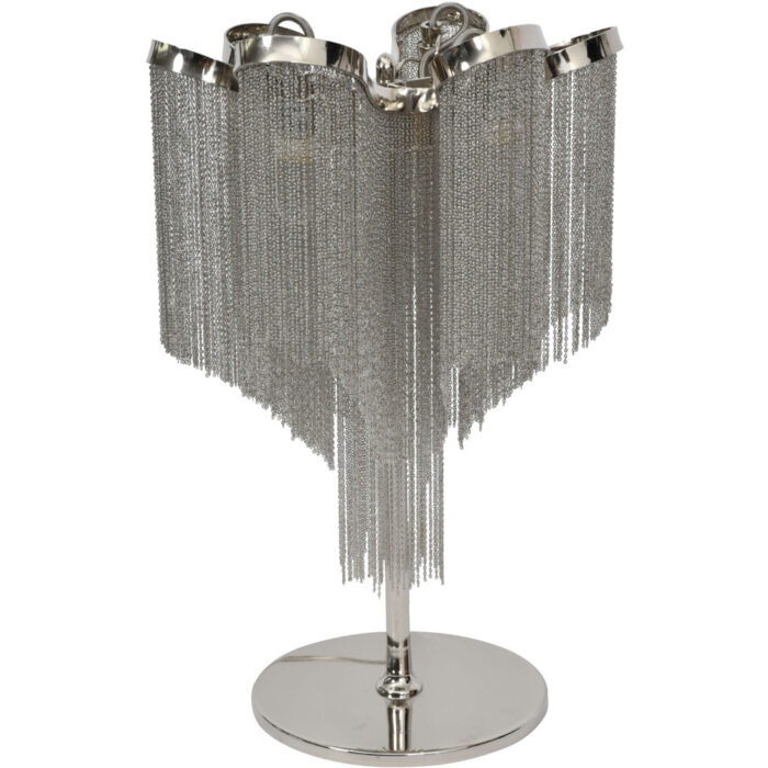 Niagara Silver Chain 4 Bulb Table lamp