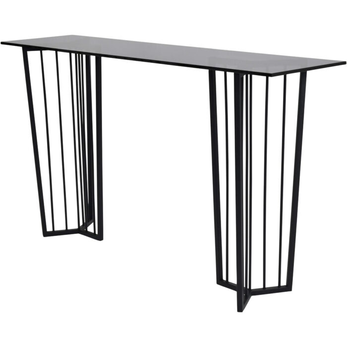 Abington Black Frame and Tinted Glass Console Table