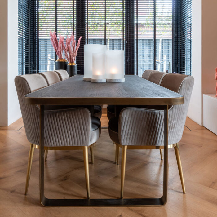 Richmond Interiors Hunter Black Rustic Dining Table 230cm