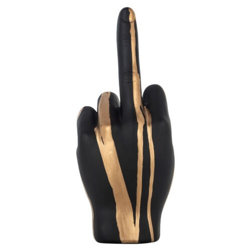 Richmond Interiors Deco Object Hand Digitus (Black/Gold)