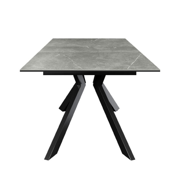 Azzaro Matte Grey Ceramic Extending Dining Table - 160-200cm
