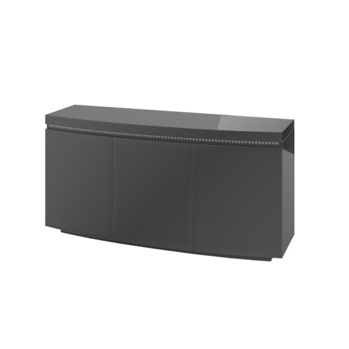 Florence 3 Door Sideboard With LED Grey - 160cm