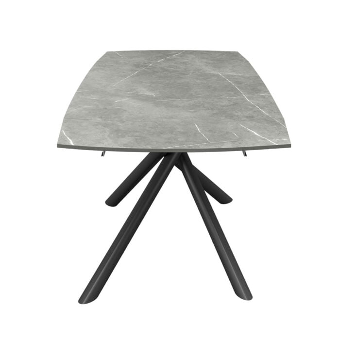 Giovanni Matte Ceramic Extending Dining Table Grey - 120-180cm