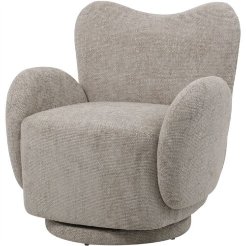 Bingham Upholstered Swivel Chair Mink