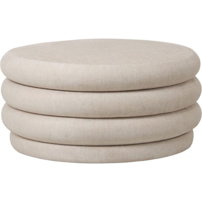 Casa Upholstered Storage Ottoman Cream